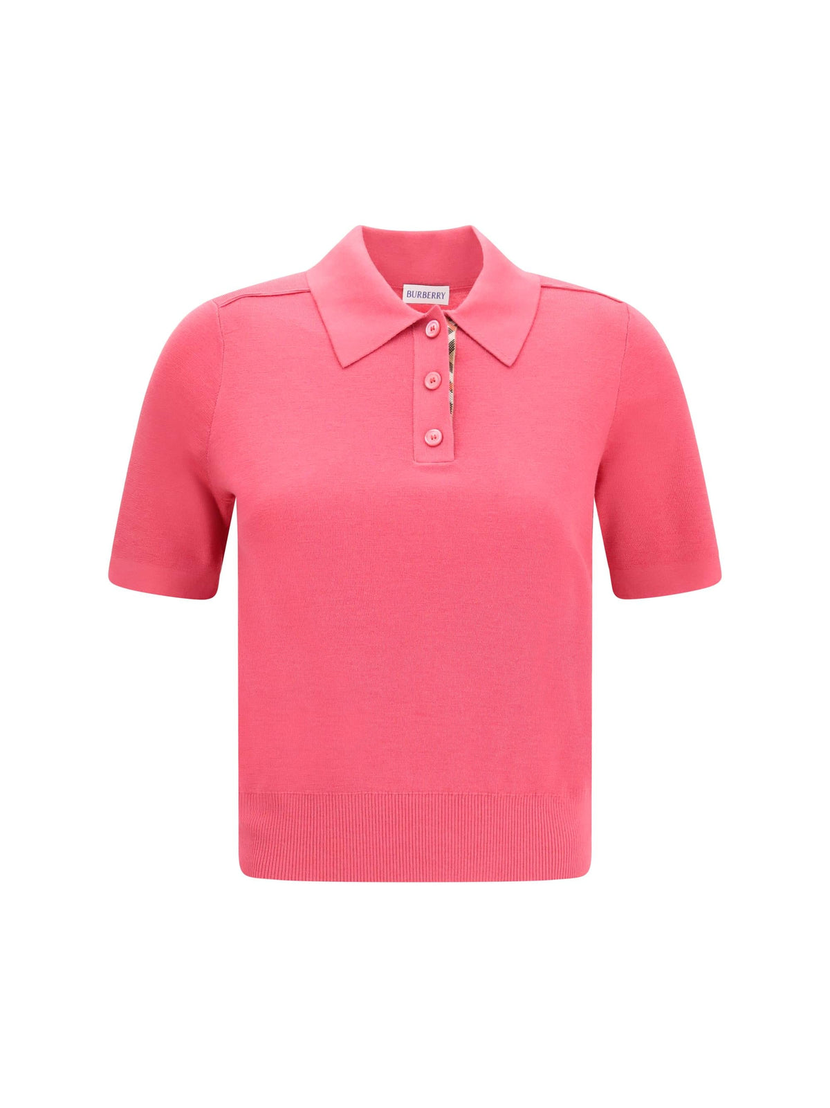 Burberry Women Wool Polo With Check Details