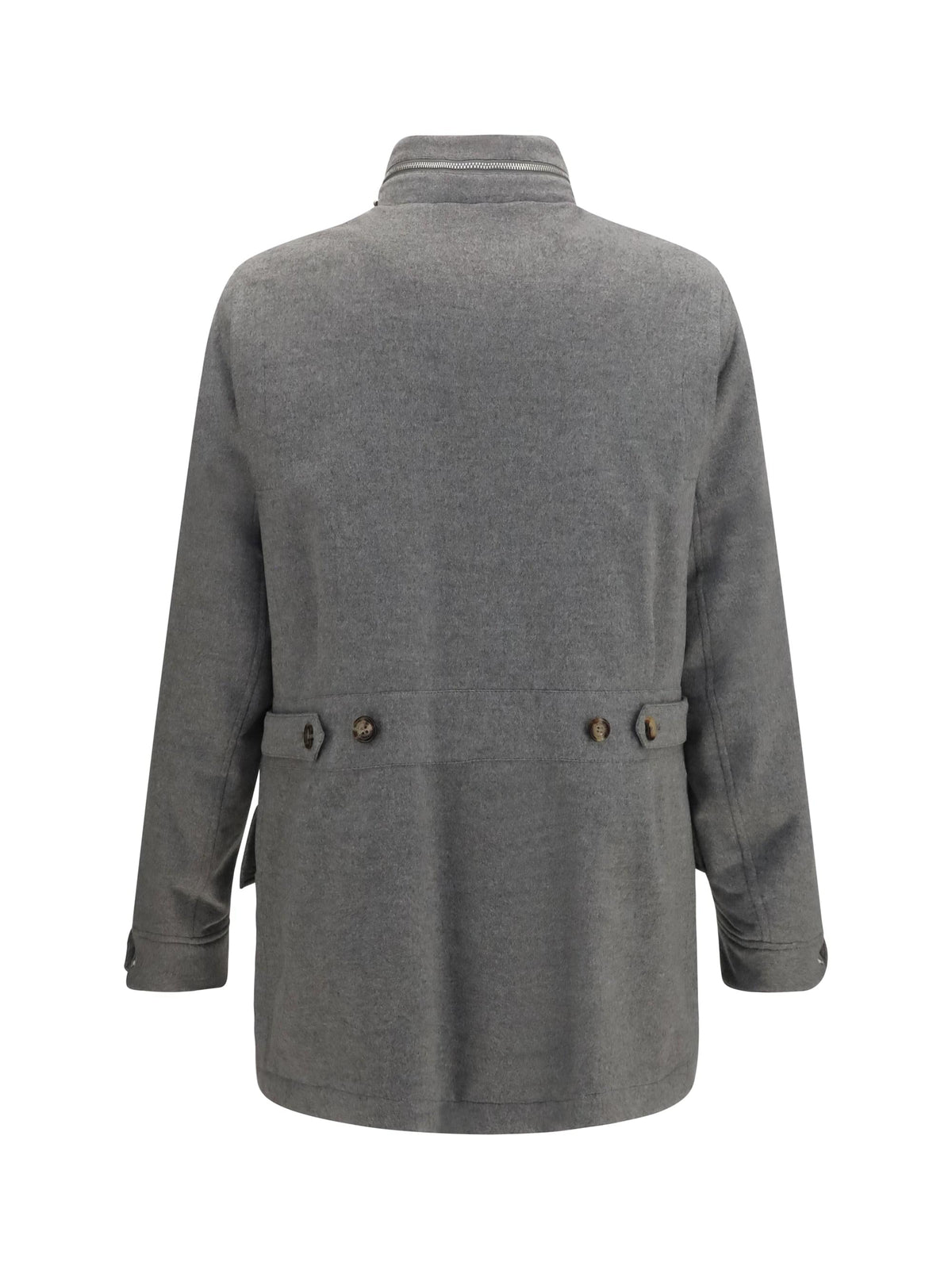 Brunello Cucinelli Men Cashmere Jacket With Zip And Buttons