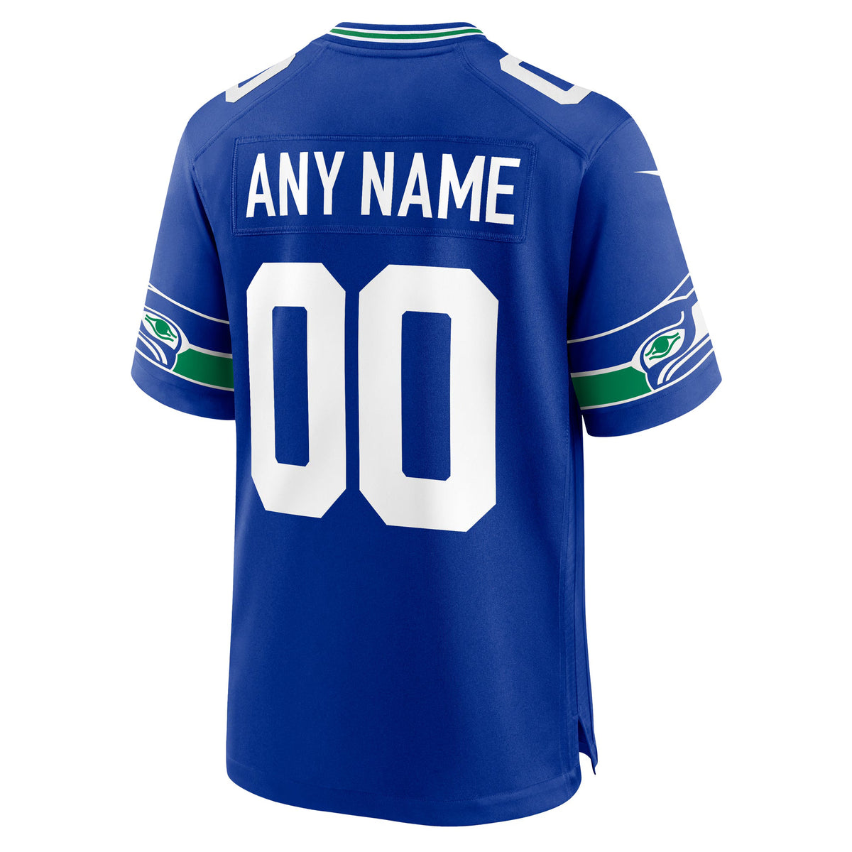 Seattle Seahawks Royal Throwback Custom Jersey