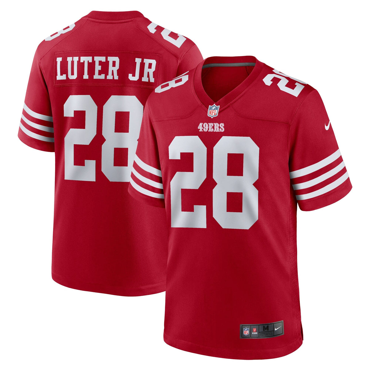 San Francisco 49ers Darrell Luter Jr. Scarlet Game Jersey