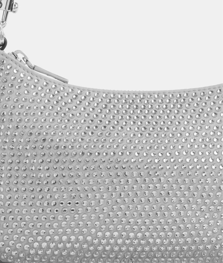 NWT Coach Teri Shoulder Bag With Crystal In Silver