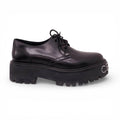 CELINE BLACK CHUNKY STUDDED LOGO OXFORDS - SIZE 39
