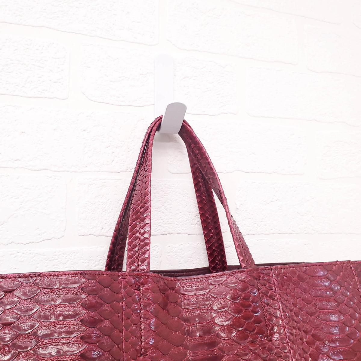CELINE BURGUNDY PYTHON TOTE