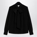 Chloe Black Silk Blouse With Lavalliã¨Re Women