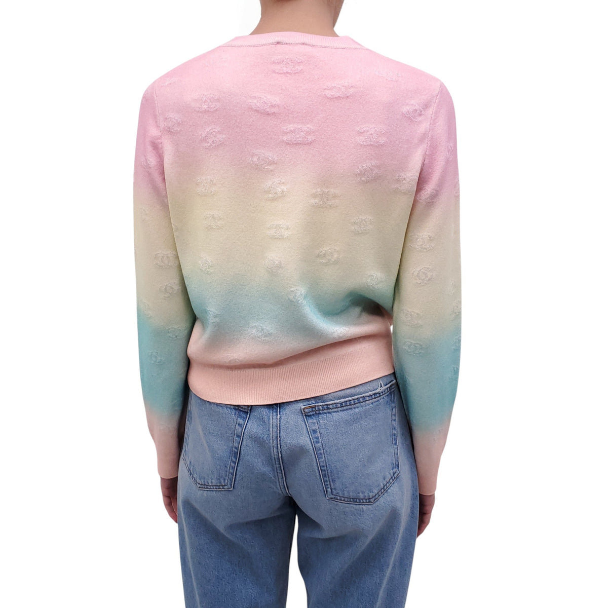 CHANEL 2024 CASHMERE LOGO SWEATER - SIZE 40