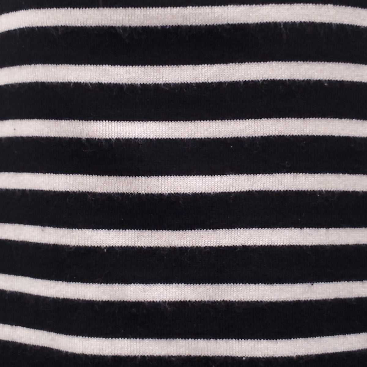 CHANEL BLACK AND WHITE STRIPED LOGO SCARF