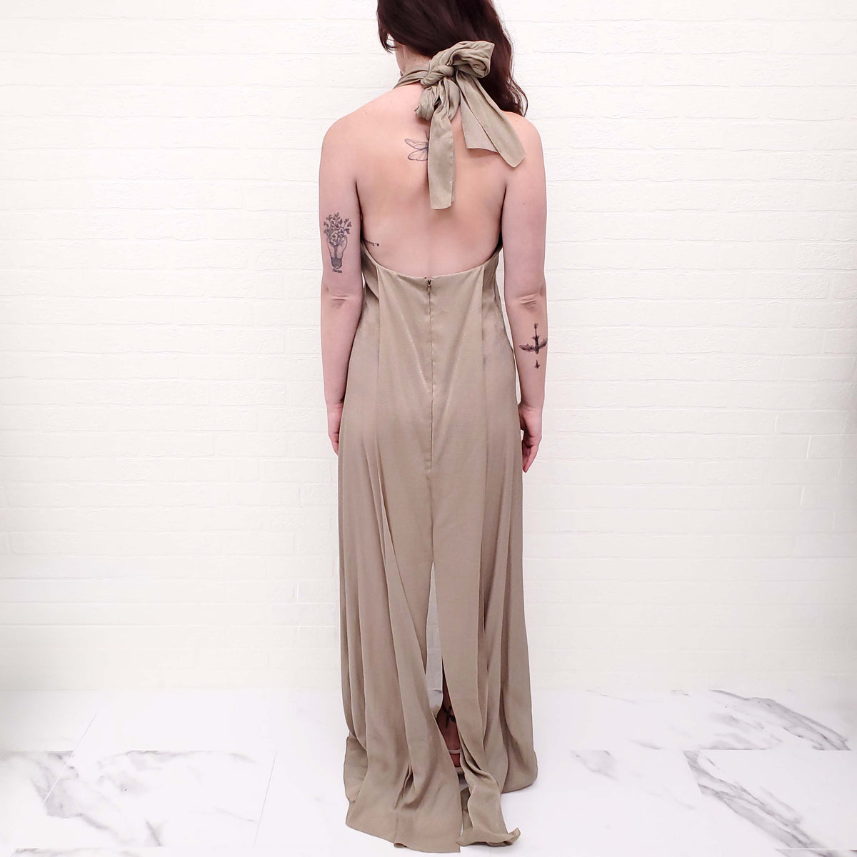 CHANEL GOLD SPARKLE GOWN - SIZE 38