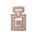 CHANEL PEARL PERFUME BOTTLE BROOCH WITH CRYSTALS