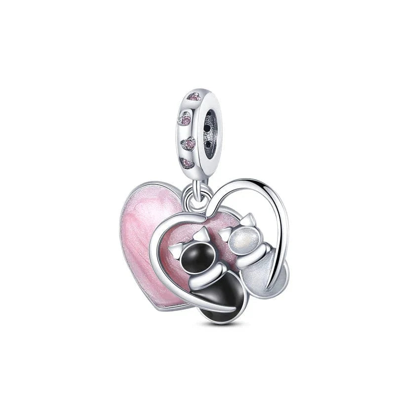 Cats & Hearts Dangle Charm