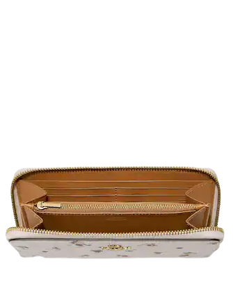 Coach Accordion Zip Wallet With Floral Print
