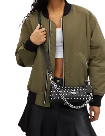 Coach Charlotte Shoulder Bag With Rivets