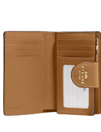 Coach Medium Corner Zip Wallet In Signature Canvas