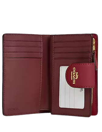 Coach Medium Corner Zip Wallet With Signature