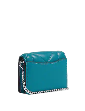 Coach Mini Wallet On A Chain With Puffy Diamond Quilting
