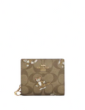 Coach Snap Wallet In Signature Canvas With Dancing Kitten Print