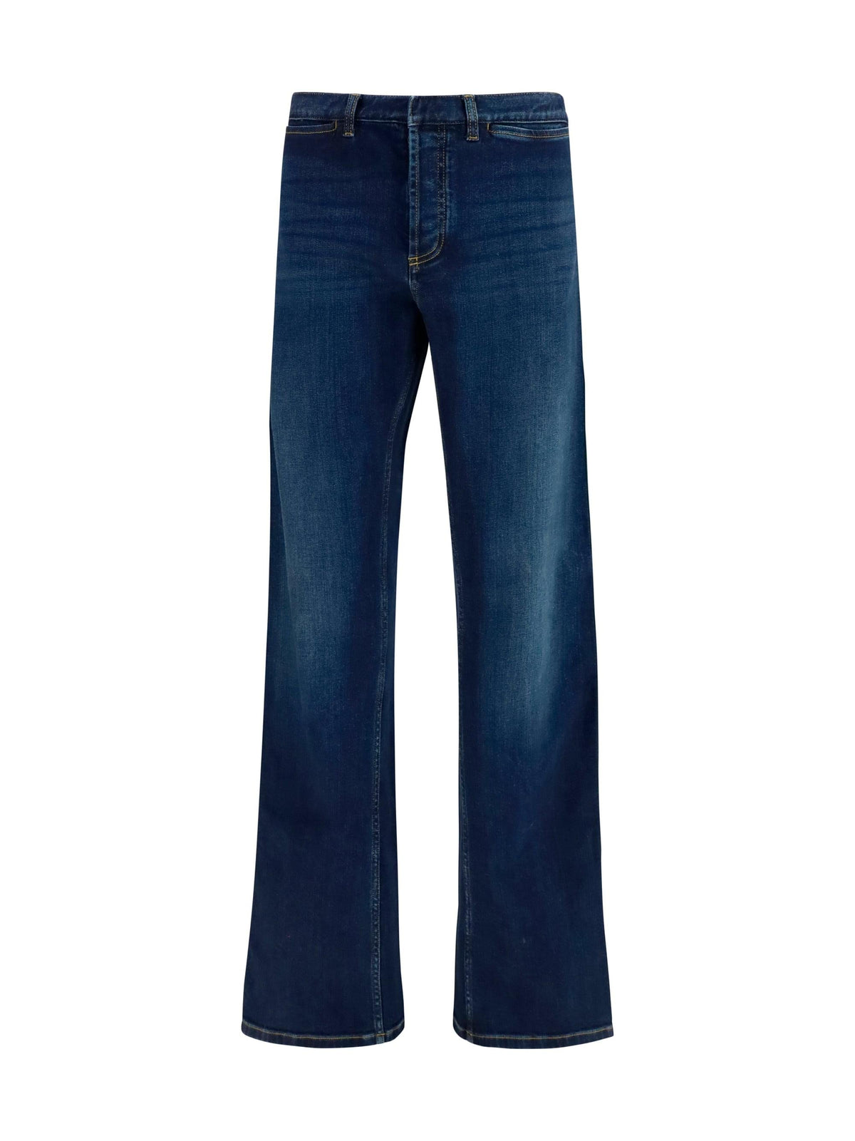 Gucci Men Cotton Jeans With Web Stripe