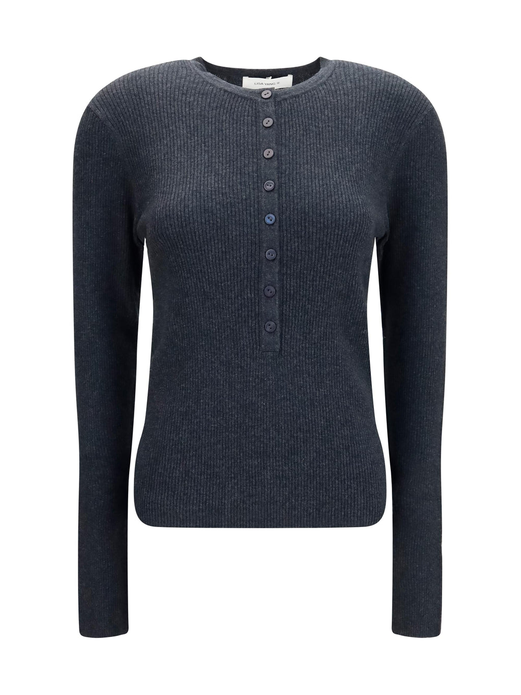 Lisa Yang Women Airi Henley Sweater In Cotton And Cashmere