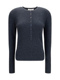 Lisa Yang Women Airi Henley Sweater In Cotton And Cashmere