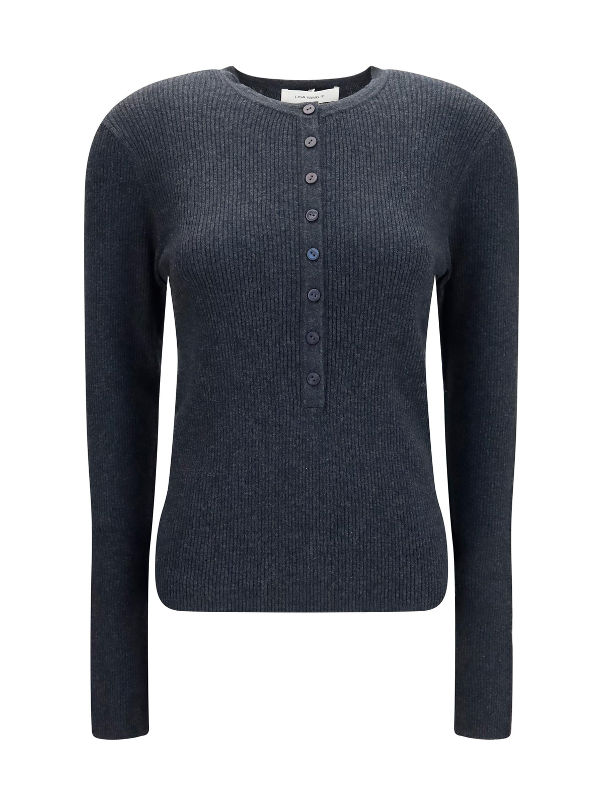 Lisa Yang Women Airi Henley Sweater In Cotton And Cashmere