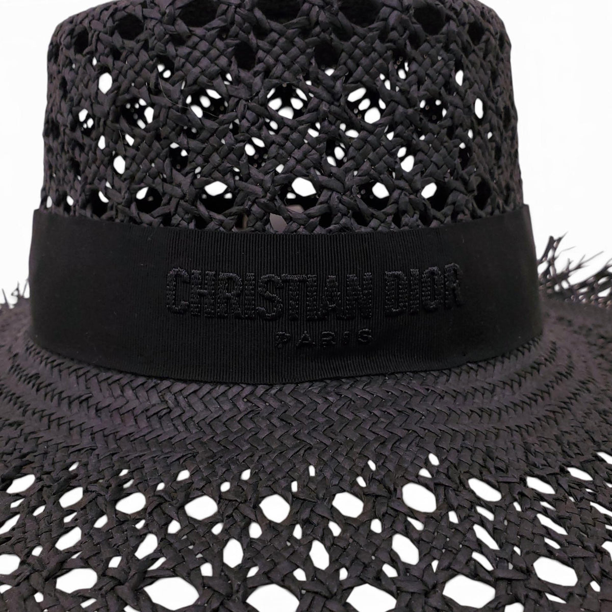 DIOR RAFFIA LOGO HAT - SIZE 57