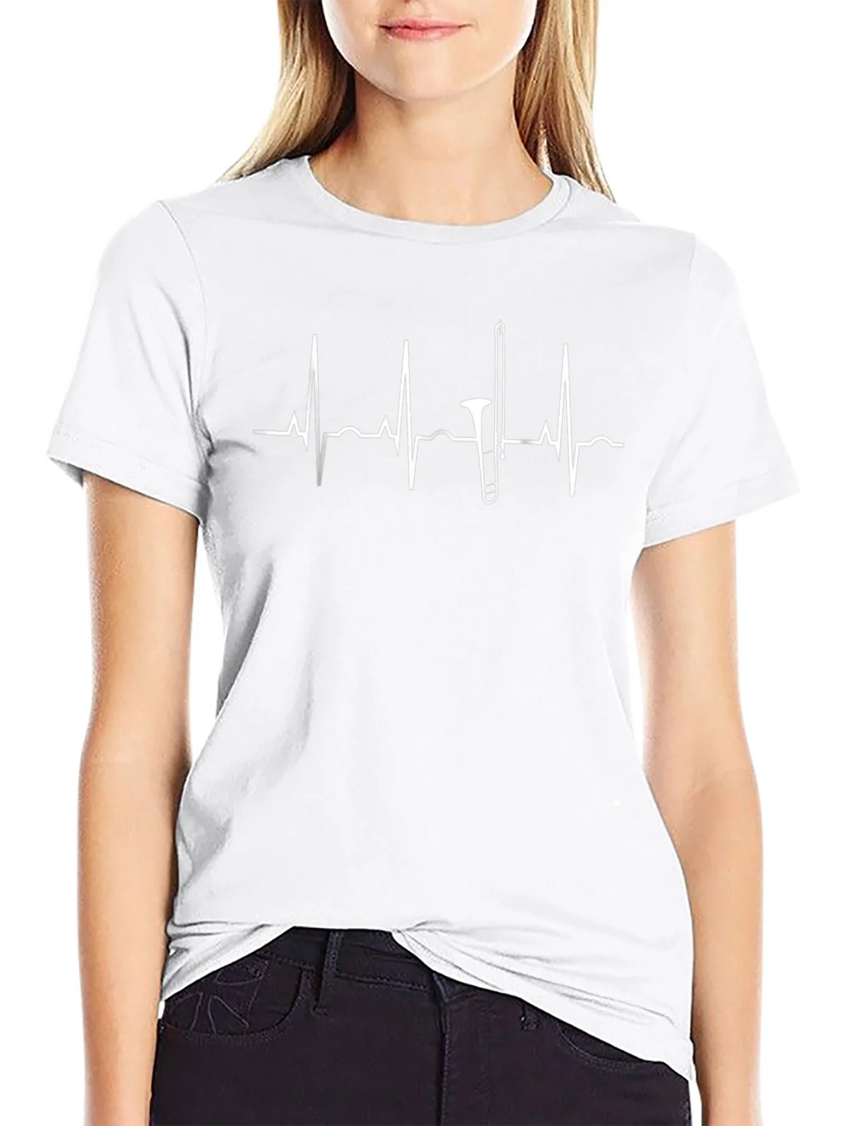 Trombone Heartbeat Graphic Tee