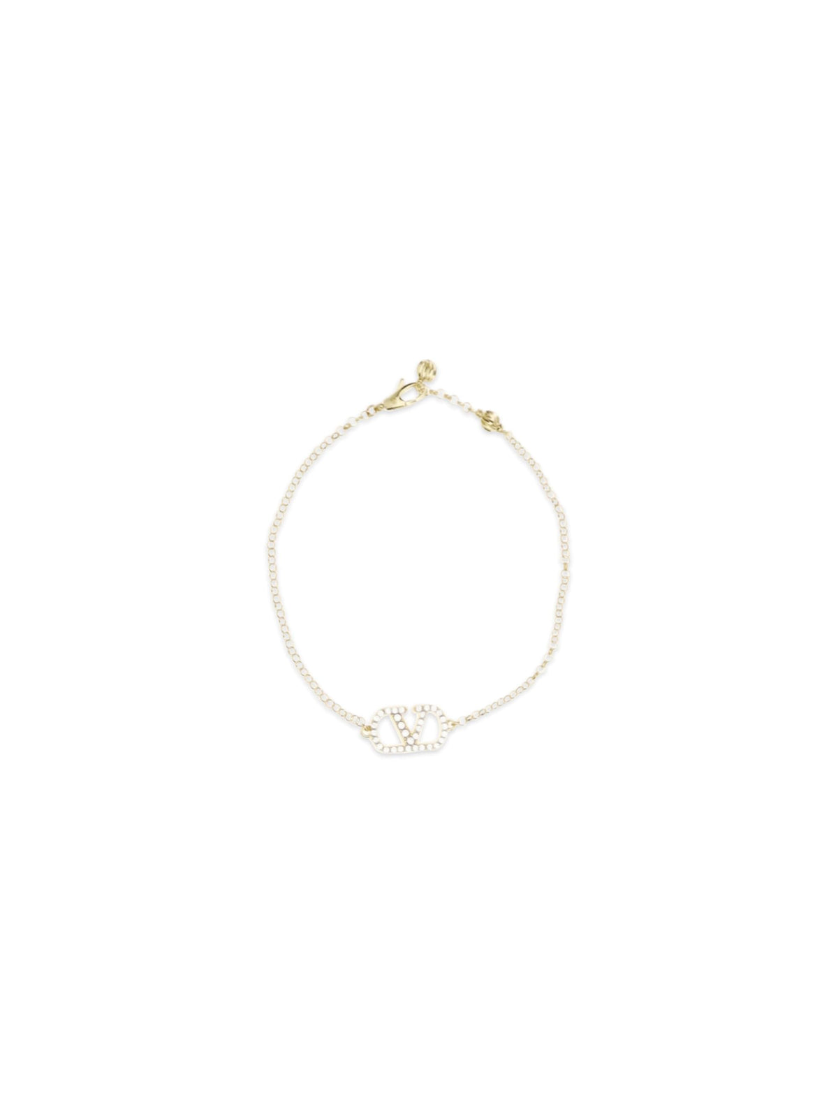 Valentino Garavani Women Vlogo Signature Bracelet In Metal And Swarovski® Crystals
