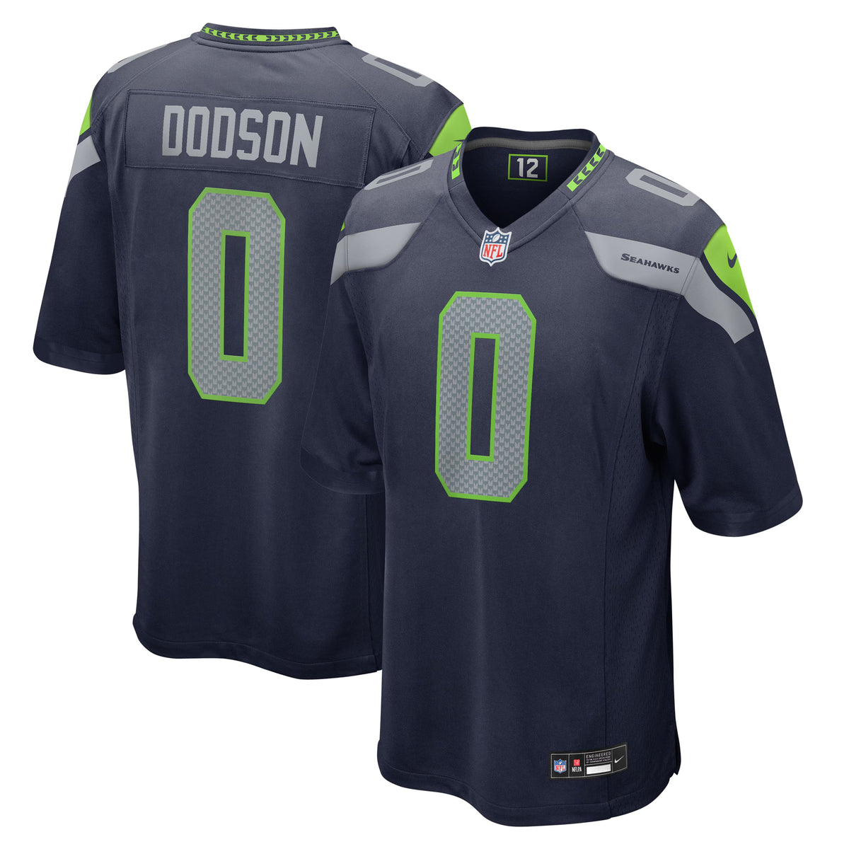 Seattle Seahawks Tyrel Dodson College Navy Game Jersey