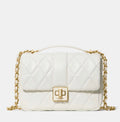 NWT Kate Spade Carey Quilted Leather Small Flap Crossbody Bag In Meringue