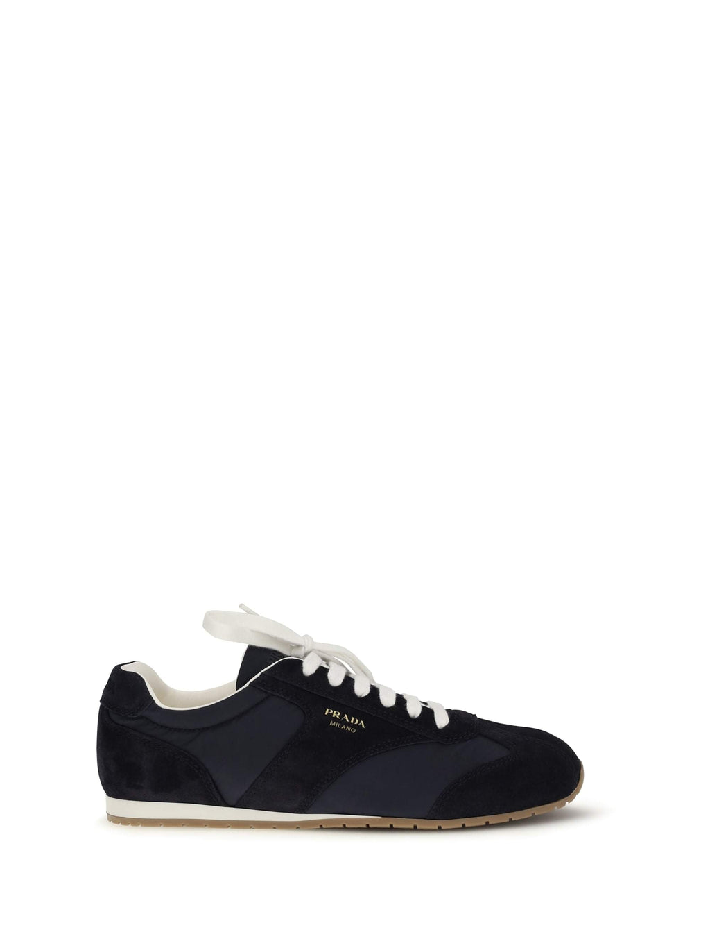 Prada Men Suede And Fabric Sneakers