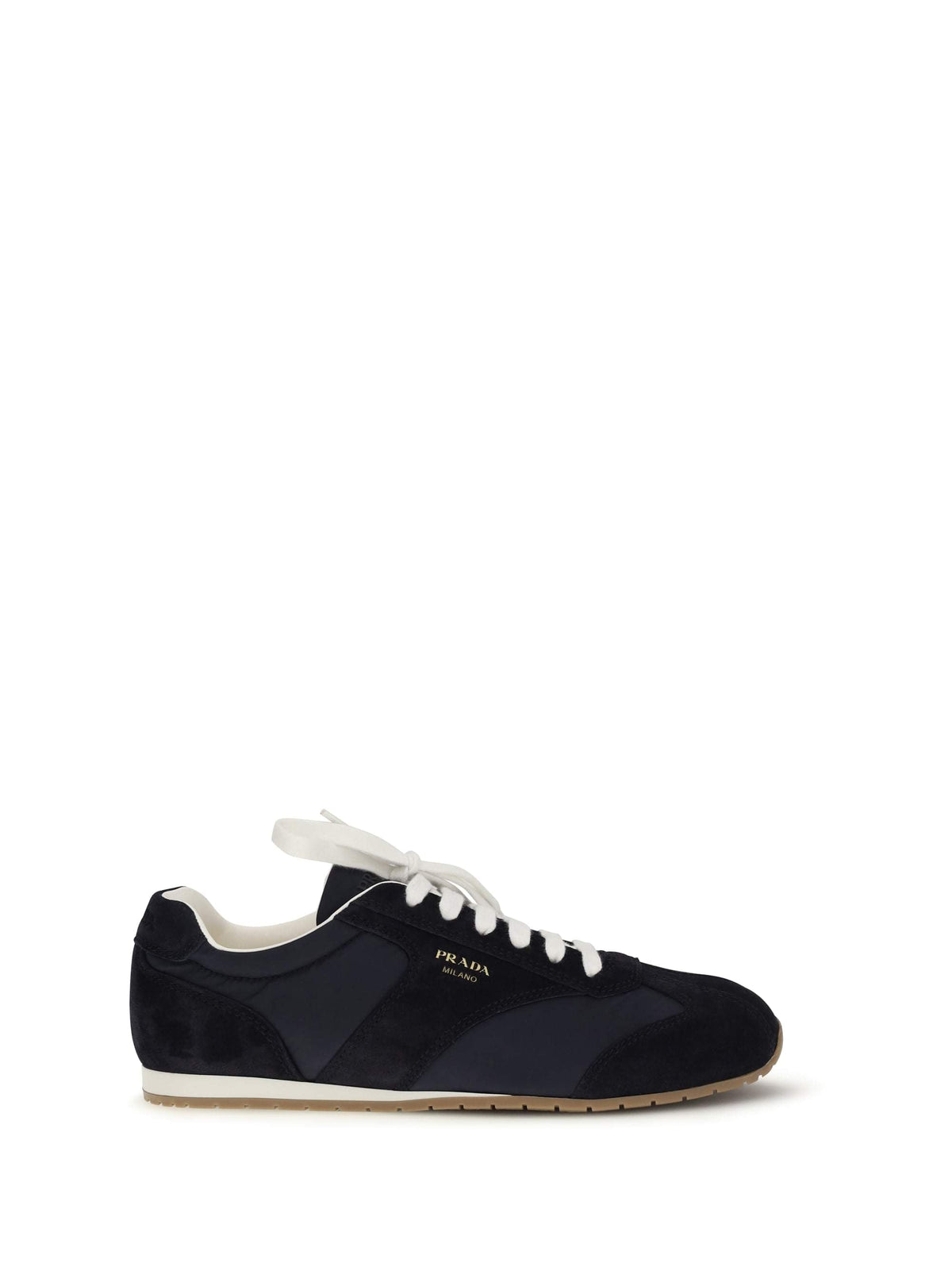 Prada Men Suede And Fabric Sneakers