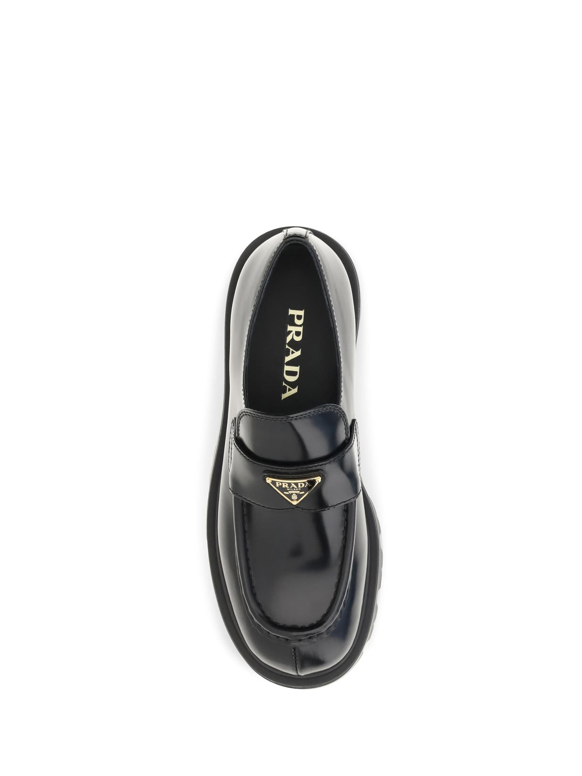 Prada Women Brushed Leather Loafers