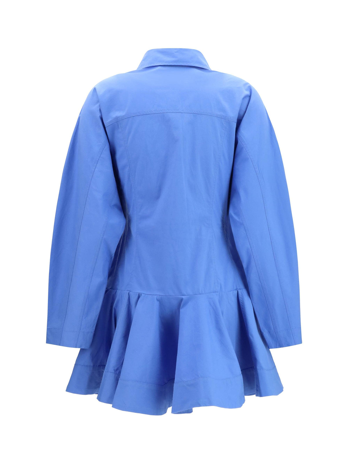 Ganni Women Cotton Shirt Dress With Balloon Skirt