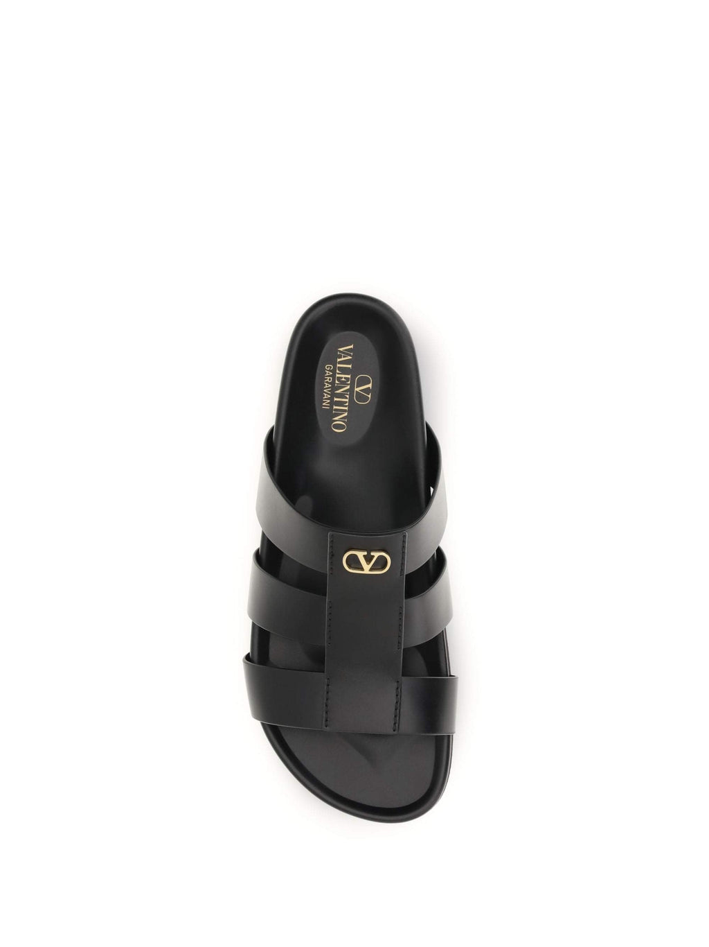 Valentino Garavani Men Studshield Leather Slide Sandals