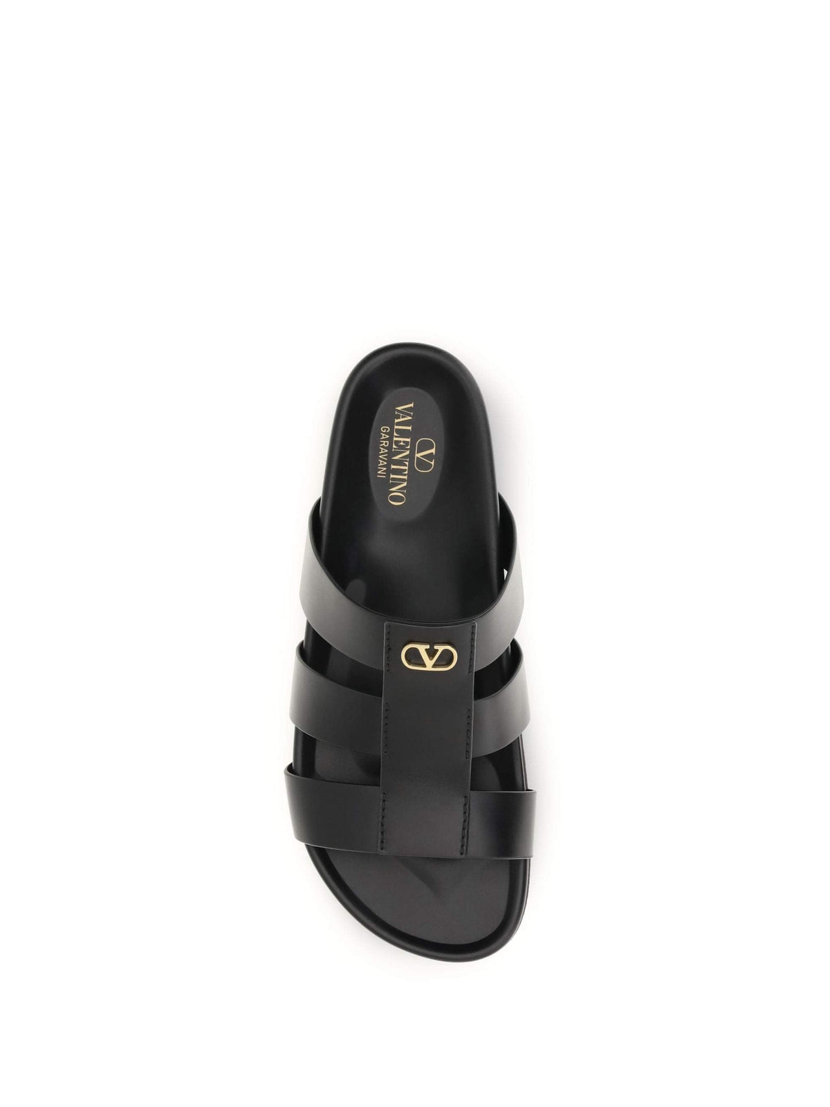 Valentino Garavani Men Studshield Leather Slide Sandals