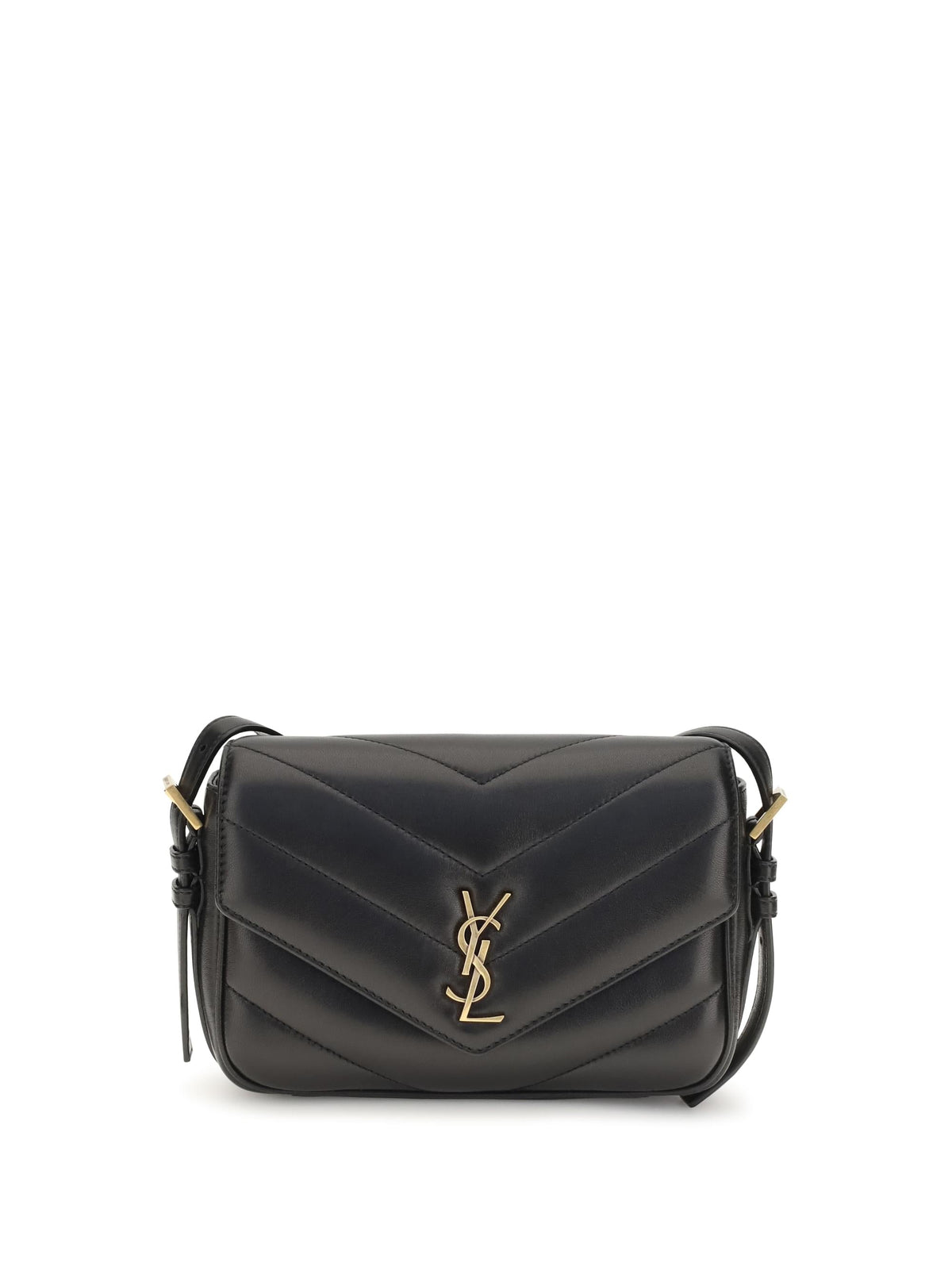 Saint Laurent Women Loulou Cassandre Toy Lambskin Shoulder Bag