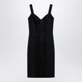 Dolce&Gabbana Black Sheath Dress With Lace Details Women