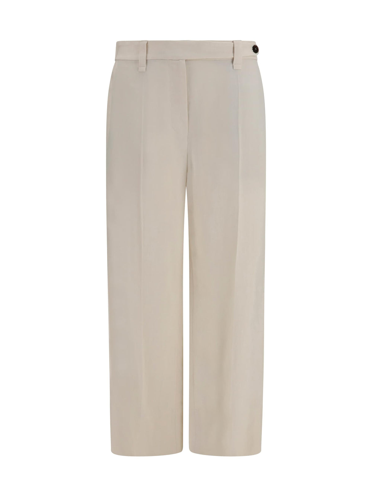 Brunello Cucinelli Women Cigarette Pants In Fluid Viscose And Linen Twill