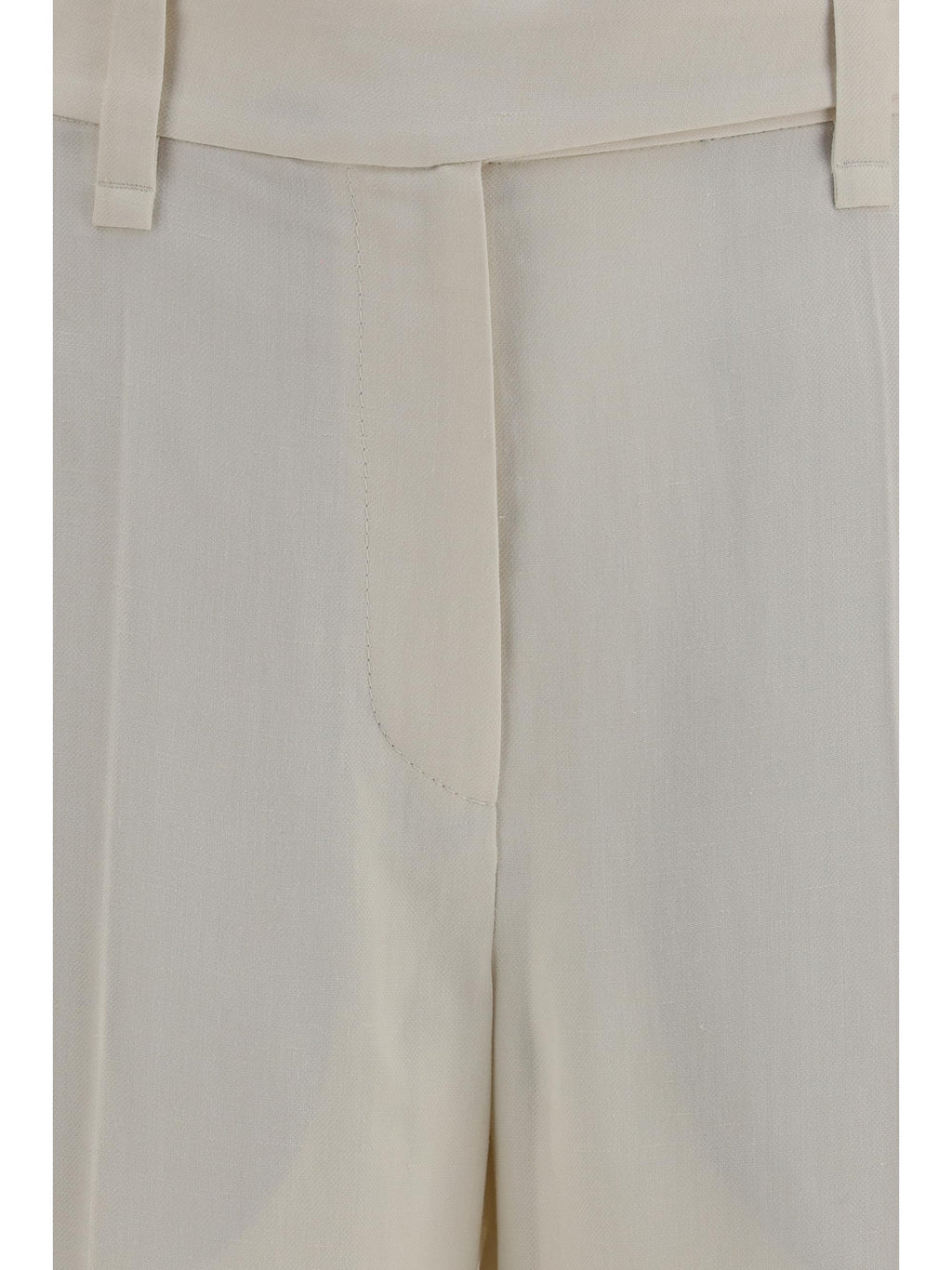 Brunello Cucinelli Women Cigarette Pants In Fluid Viscose And Linen Twill