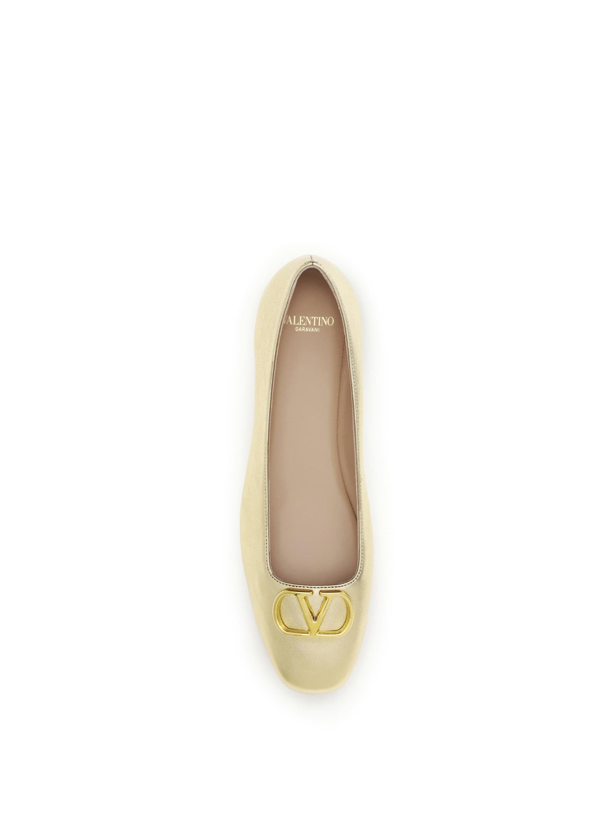 Valentino Garavani Women Vlogo Signature Laminated Nappa Ballerinas
