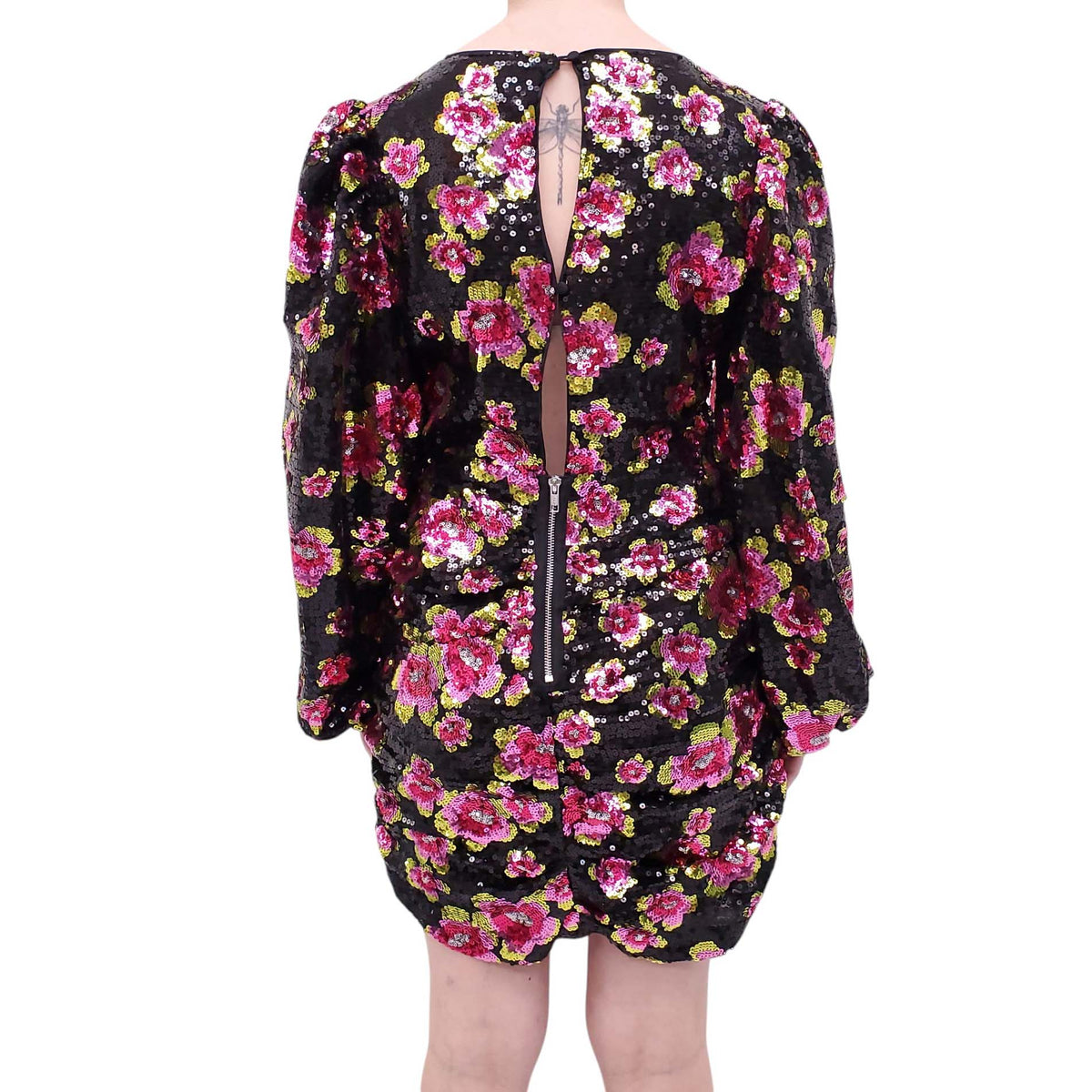 FOR LOVE & LEMONS SEQUIN FLORAL DRESS - SIZE L