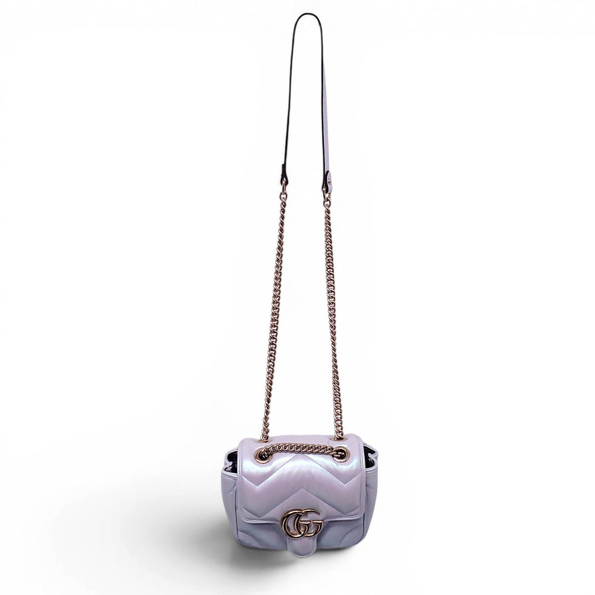 GUCCI IRIDESCENT GG MARMONT MINI SHOULDER BAG