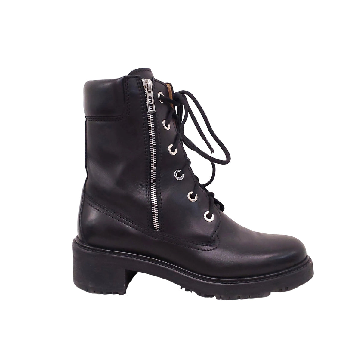 HERMÈS BLACK MOTO BOOTS - SIZE 38