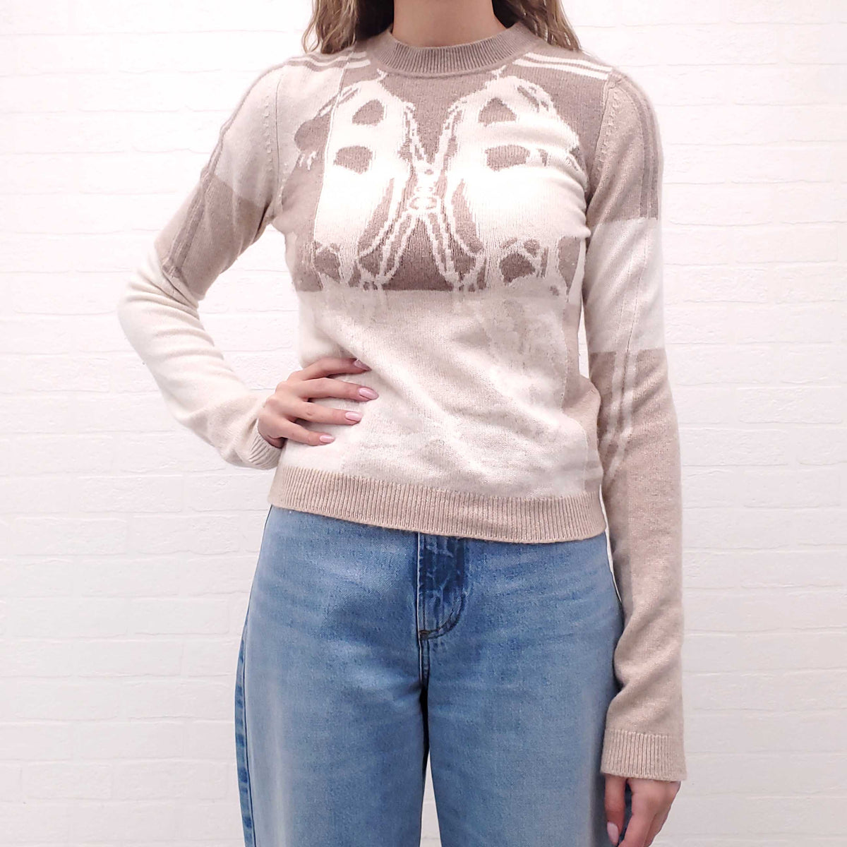HERMÈS HORSE CASHMERE SWEATER - SIZE 36