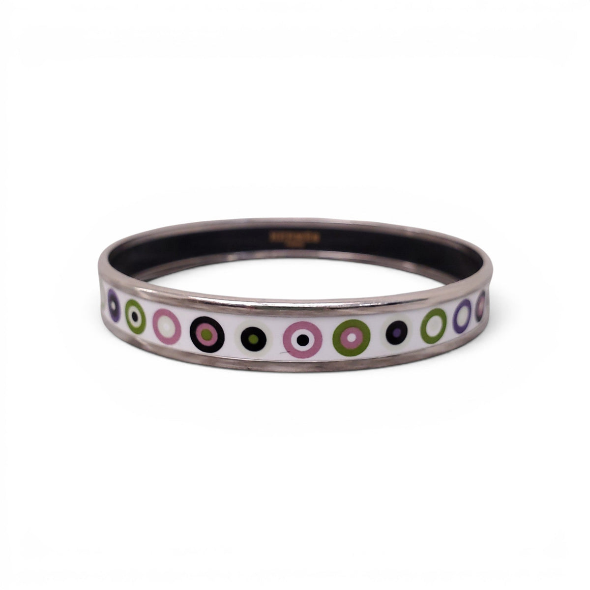 HERMÈS THIN CIRCLE PATTERNED BANGLE -SIZE 70