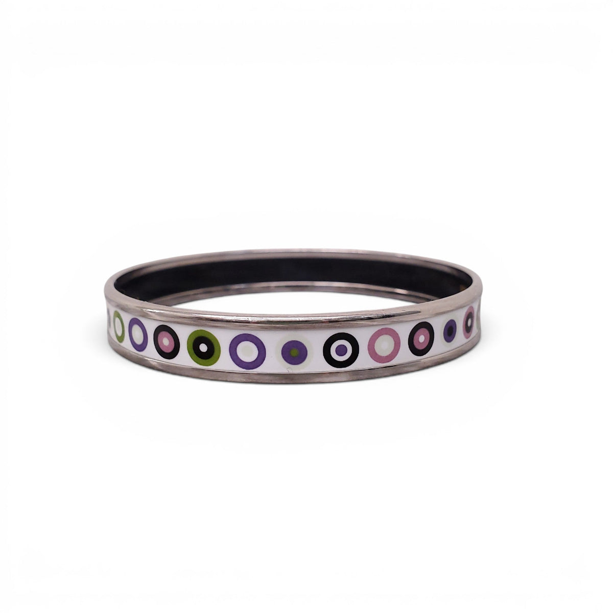 HERMÈS THIN CIRCLE PATTERNED BANGLE -SIZE 70