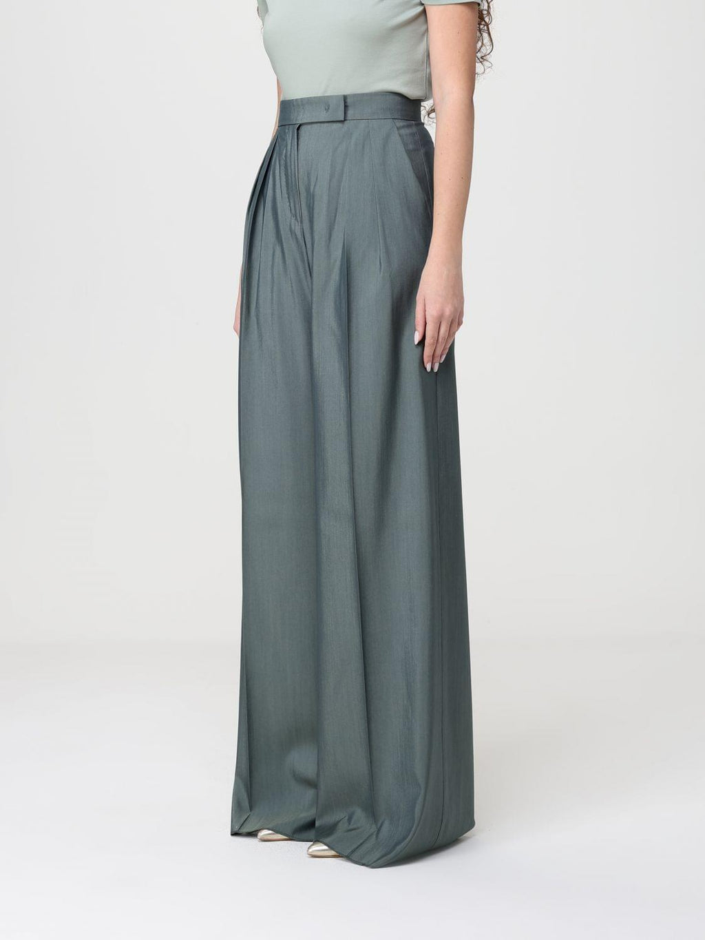 Max Mara Pants Woman Green