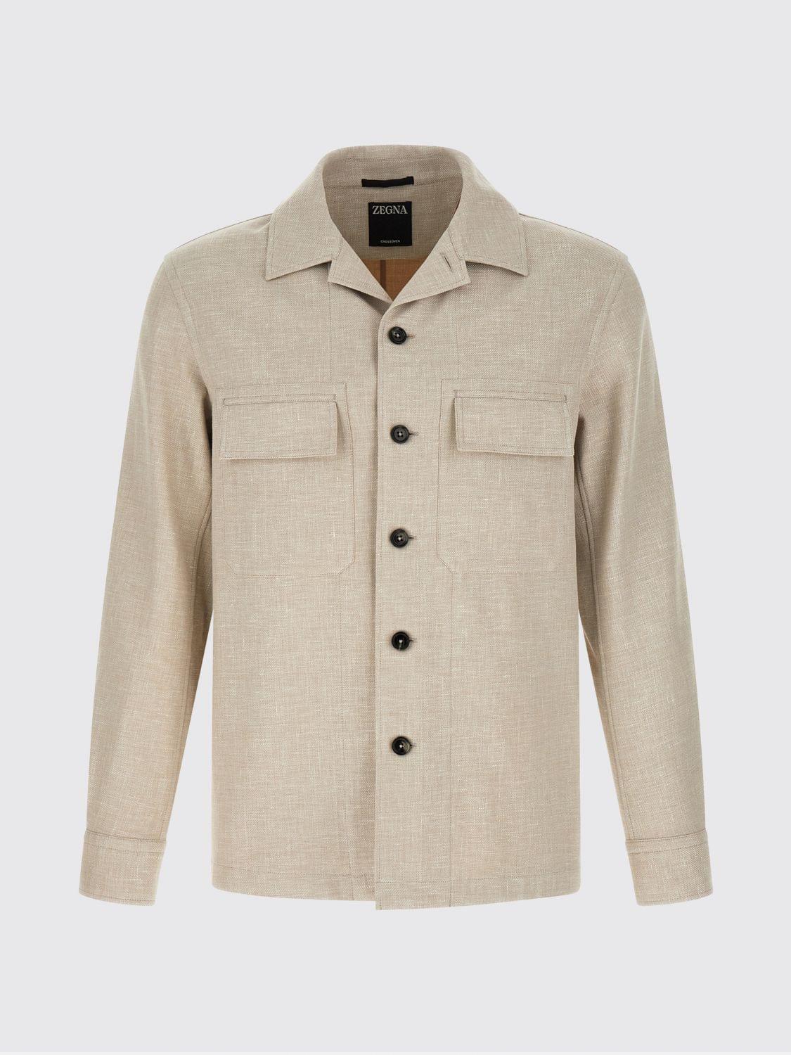 Zegna Jacket Men Ecru