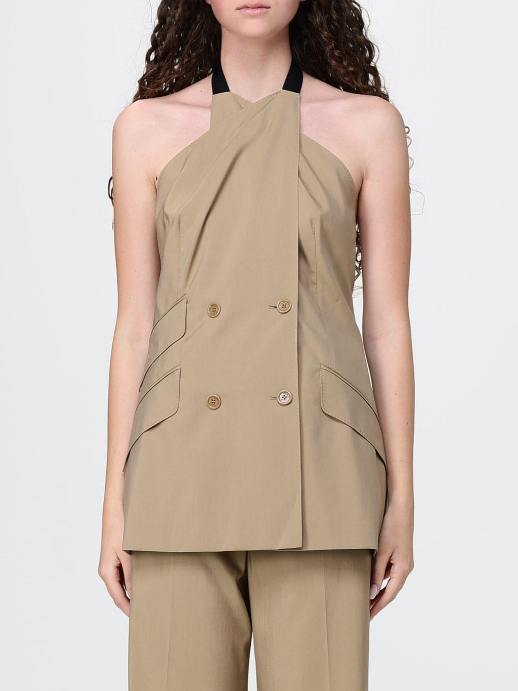 Max Mara Waistcoat Woman Camel