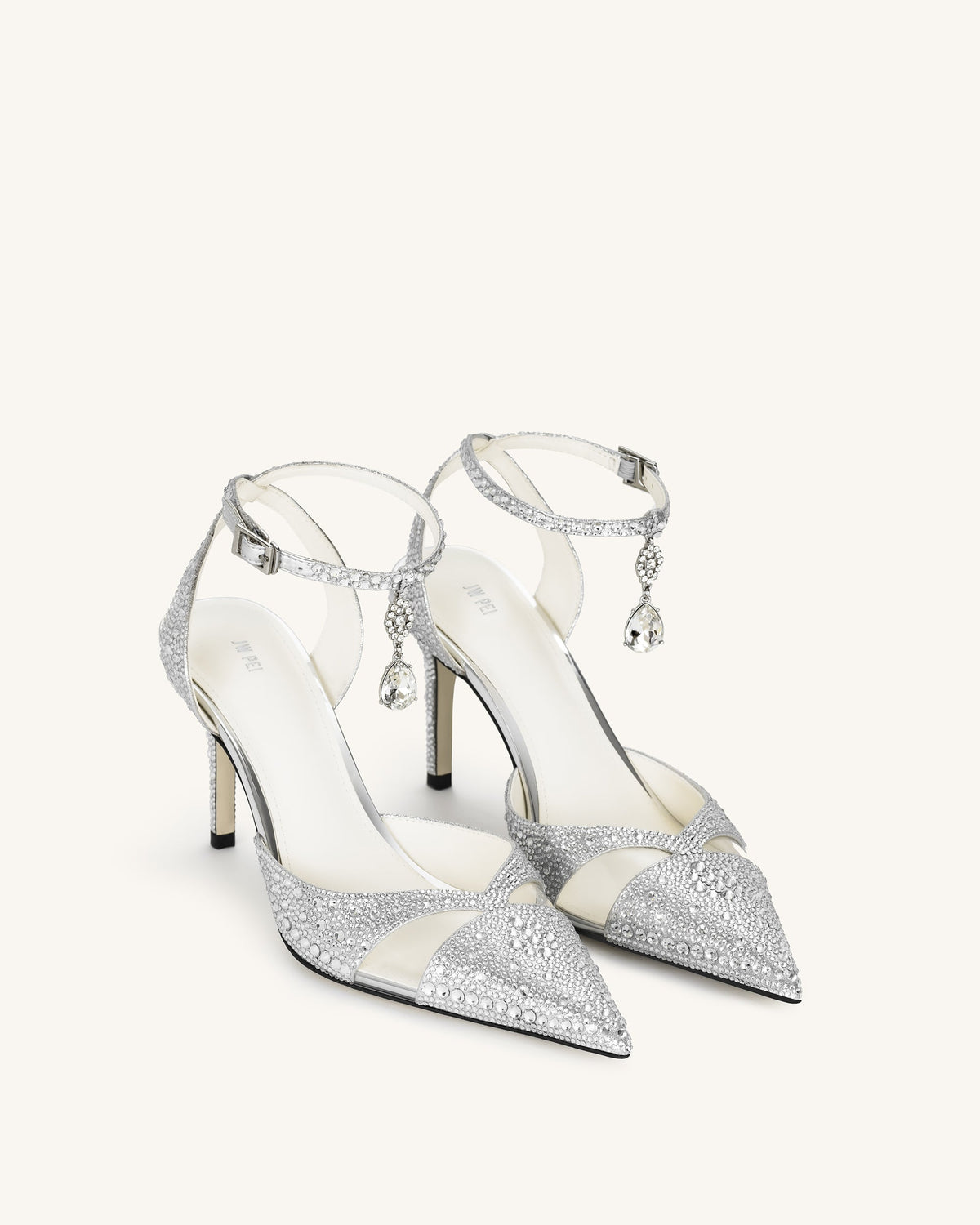 Haidi Artificial Crystal Pumps - Silver