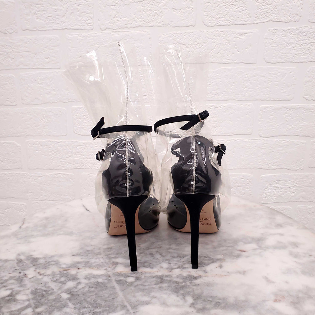 JIMMY CHOO OFF-WHITE COLLABORATION HEELS - SIZE 34.5